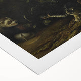 Dark Moody Wall Art Dramatic Woodland Scene with Wildlife