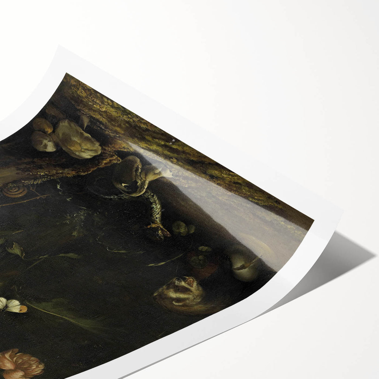 Dark Moody Wall Art Dramatic Woodland Scene with Wildlife