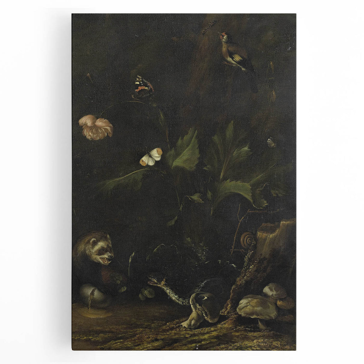 Dark Moody Wall Art Dramatic Woodland Scene with Wildlife