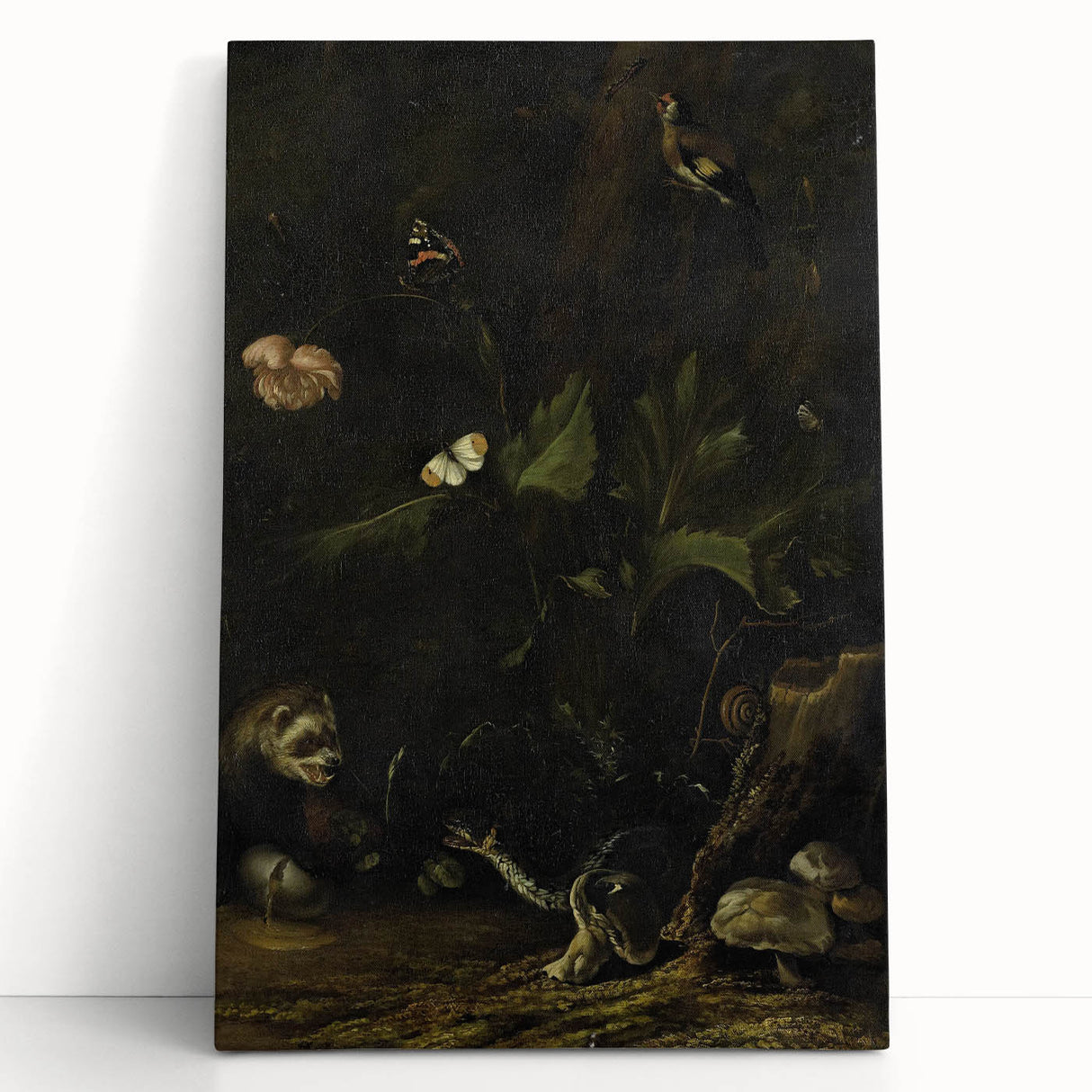 Dark Moody Wall Art Dramatic Woodland Scene with Wildlife