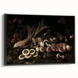Dark Art Decor - Moody Still Life with Fruits and Rustic Elegance