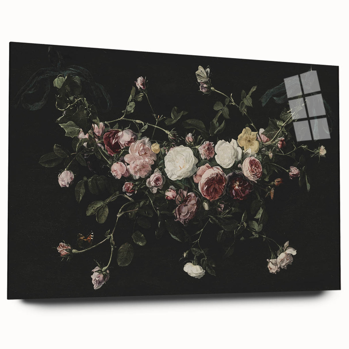 Dark Moody Floral Wall Art - Timeless Dramatic Roses for Interior Decor