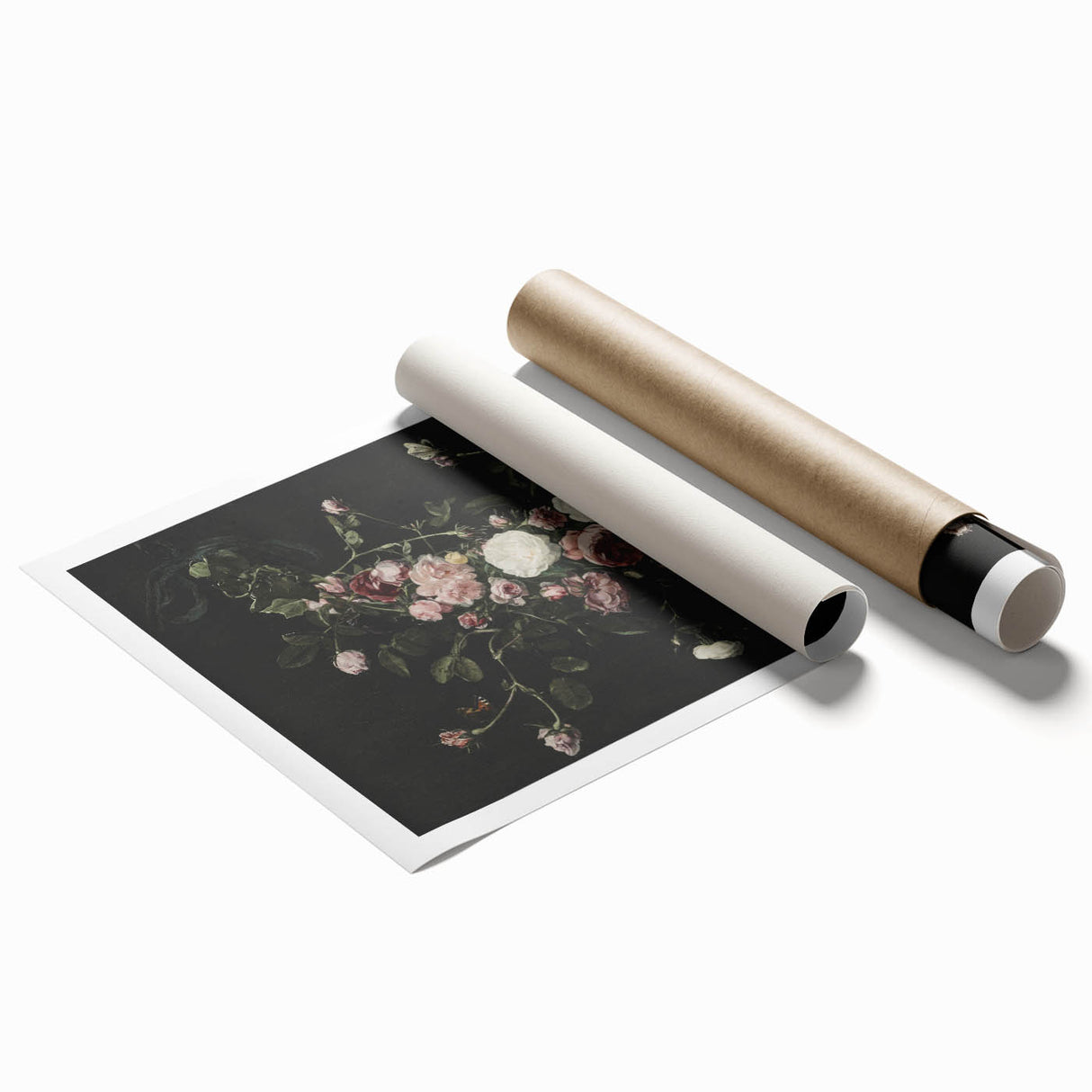 Dark Moody Floral Wall Art - Timeless Dramatic Roses for Interior Decor