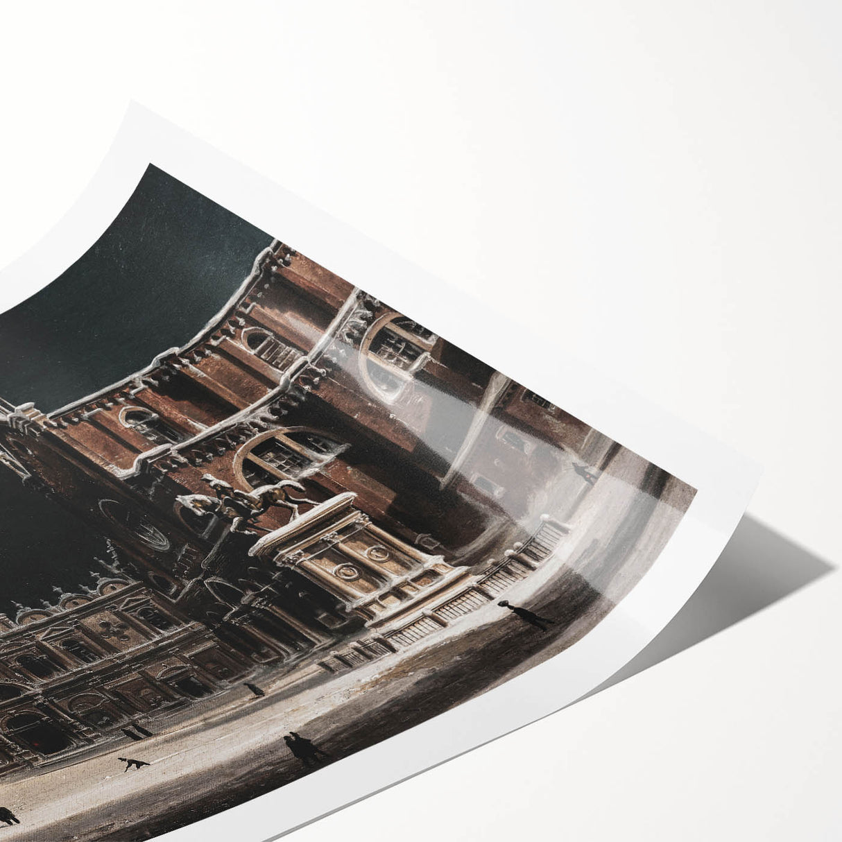 Moody Venetian Nightscape Wall Art - Dark Cityscape for Interior Decor