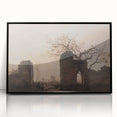 Dark Art Decor - Timeless Ruins and Bare Tree Scene for Moody Interiors
