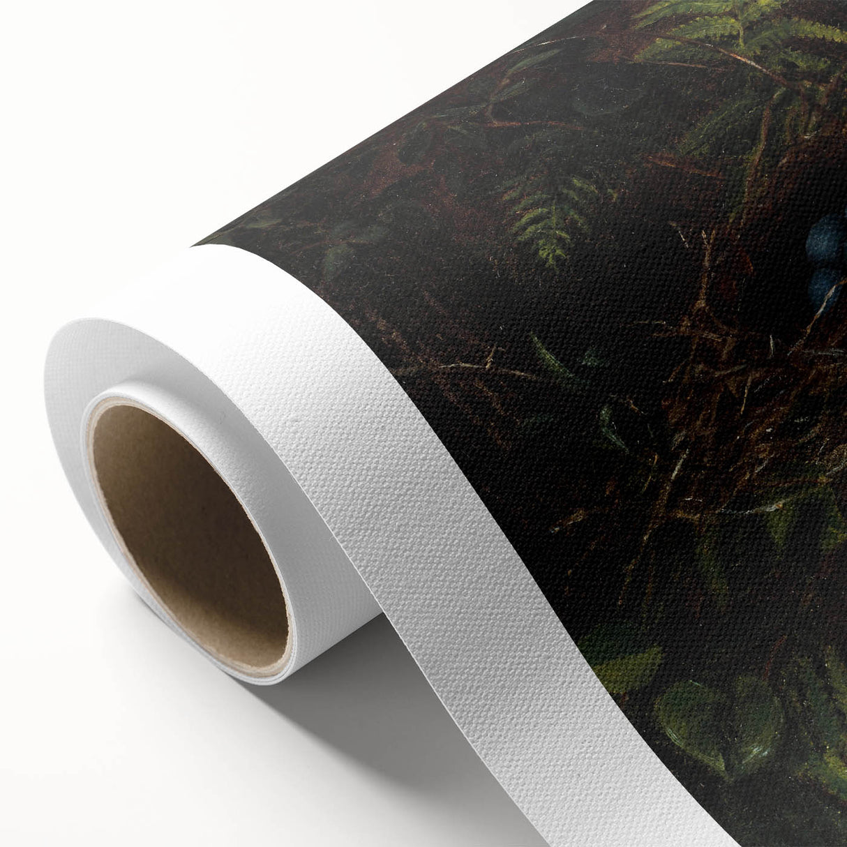 Dark Moody Wall Art - Nest with Blue Eggs for Natural Interior Decor
