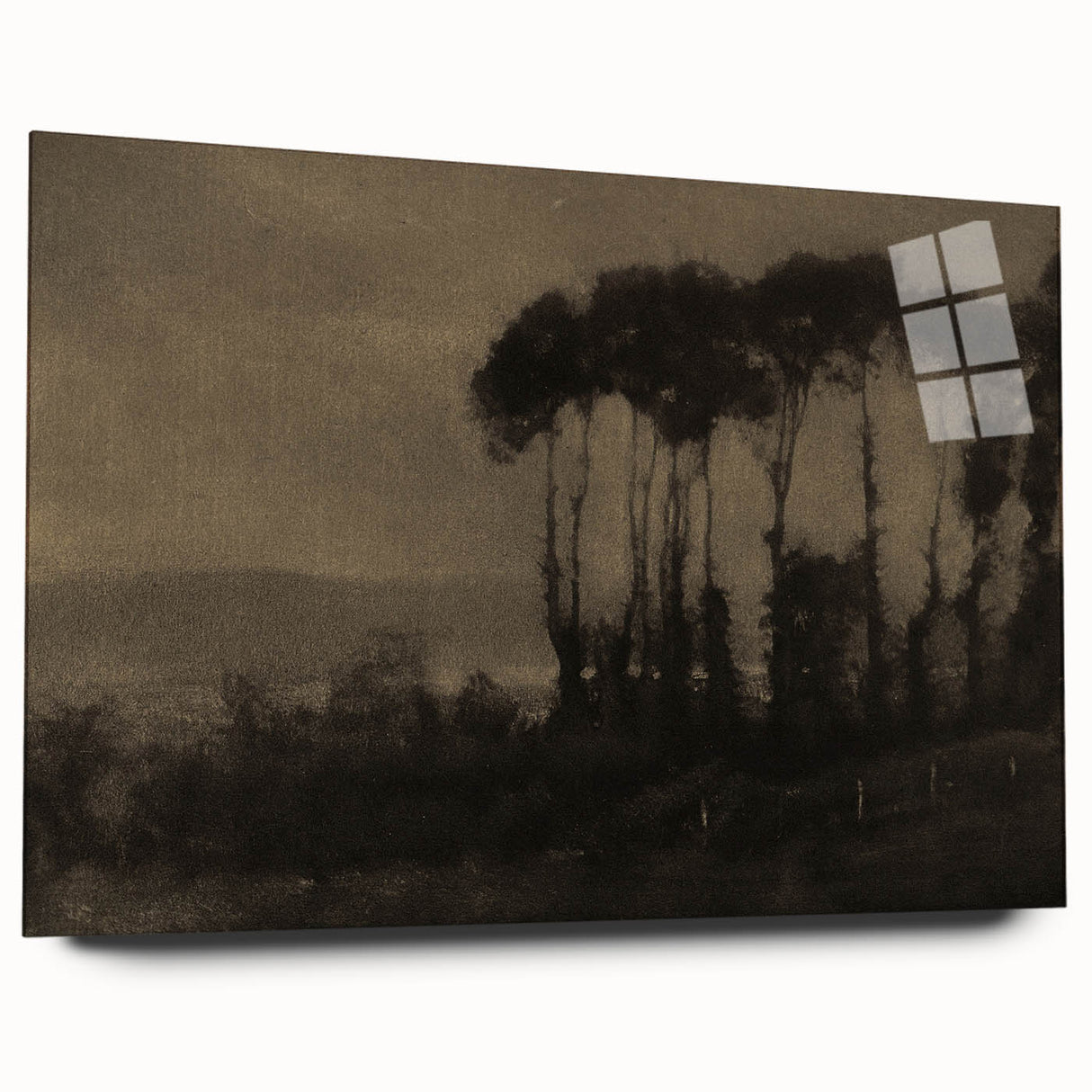 Moody Tree Line Wall Art - Atmospheric Dark Landscape for Interiors