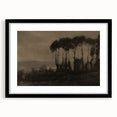 Moody Tree Line Wall Art - Atmospheric Dark Landscape for Interiors