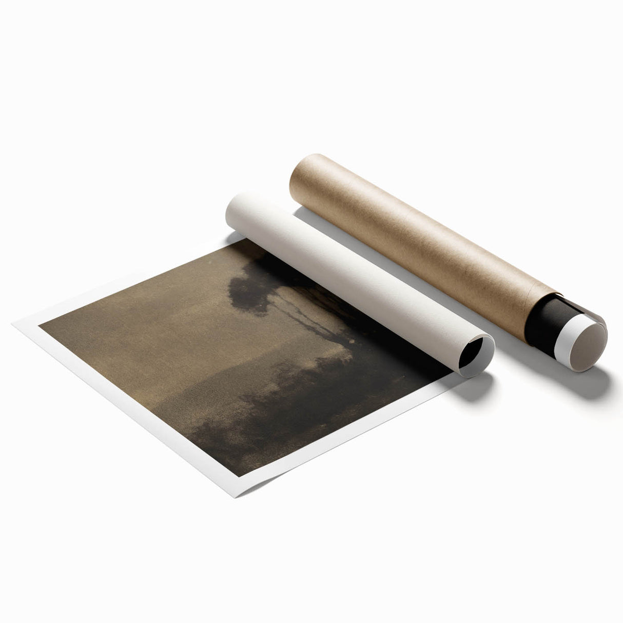 Moody Tree Line Wall Art - Atmospheric Dark Landscape for Interiors