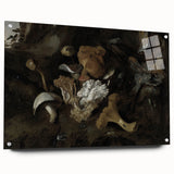 Dark Moody Mushroom Still Life - Atmospheric Botanical Wall Art Decor