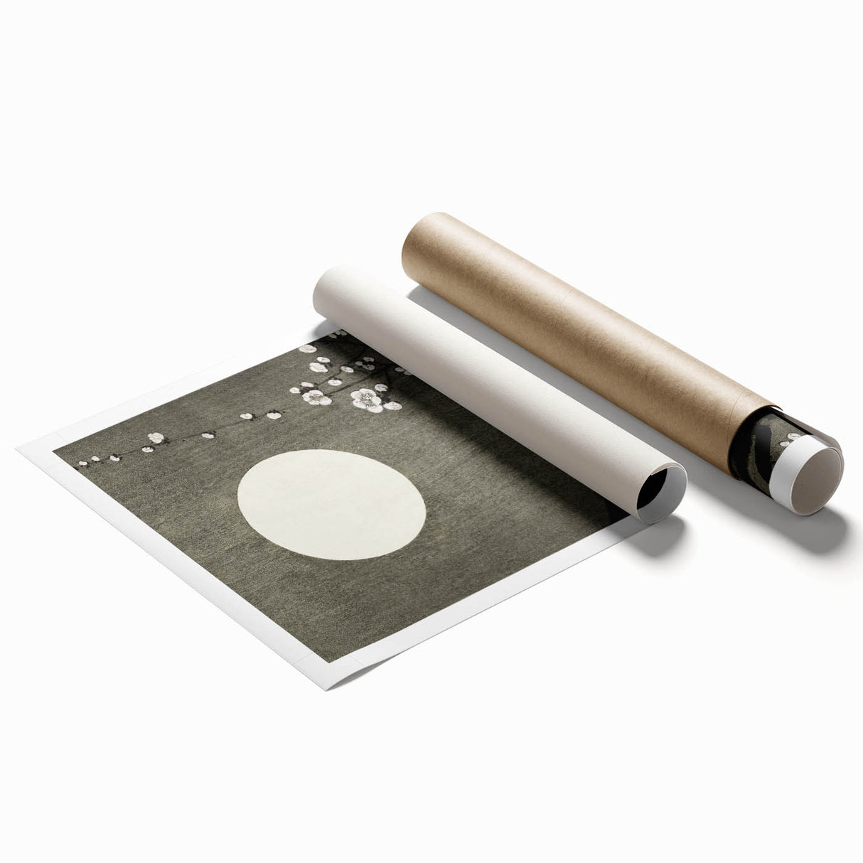 Dark Moody Wall Art - Lunar Blossom Elegance for Dramatic Interiors