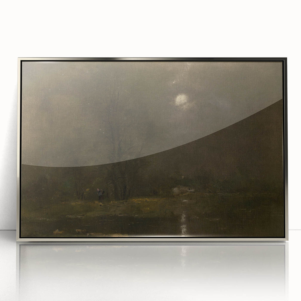 Dark Moody Moonlit Landscape - Atmospheric Night Scene Wall Art Decor