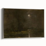Dark Moody Moonlit Landscape - Atmospheric Night Scene Wall Art Decor