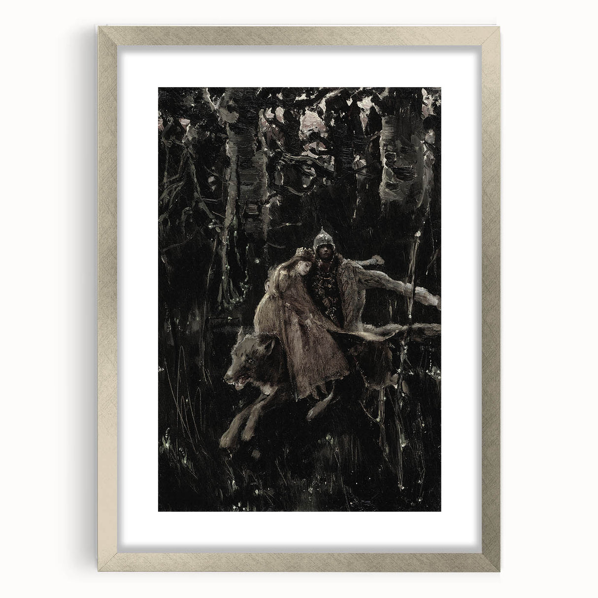 Dark Moody Wall Art - Dramatic Knight and Forest Scene for Interiors