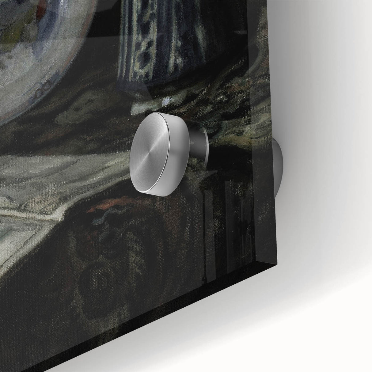 Dark Moody Wall Art - Vintage Still Life with Plate and Vase for Interiors
