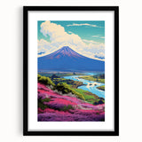 Vibrant Electric Mountain River Art – Modern Electric Wall Canvas
