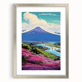Vibrant Electric Mountain River Art – Modern Electric Wall Canvas