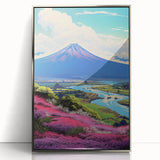 Vibrant Electric Mountain River Art – Modern Electric Wall Canvas