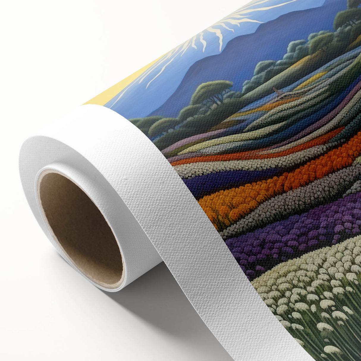 Electric Floral Mountain Art – Vibrant Modern Electric Wall Canvas