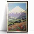 Serene Electric Mountain Landscape – Vibrant Electric Wall Canvas Art