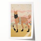 Abstract Electric Cat Canvas – Vibrant Modern Electric Art Print