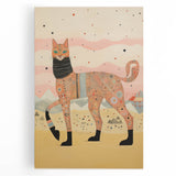 Abstract Electric Cat Canvas – Vibrant Modern Electric Art Print