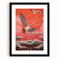 Electric Crane Artwork – Vibrant Modern Electric Bird Canvas Decor
