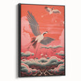Electric Crane Artwork – Vibrant Modern Electric Bird Canvas Decor