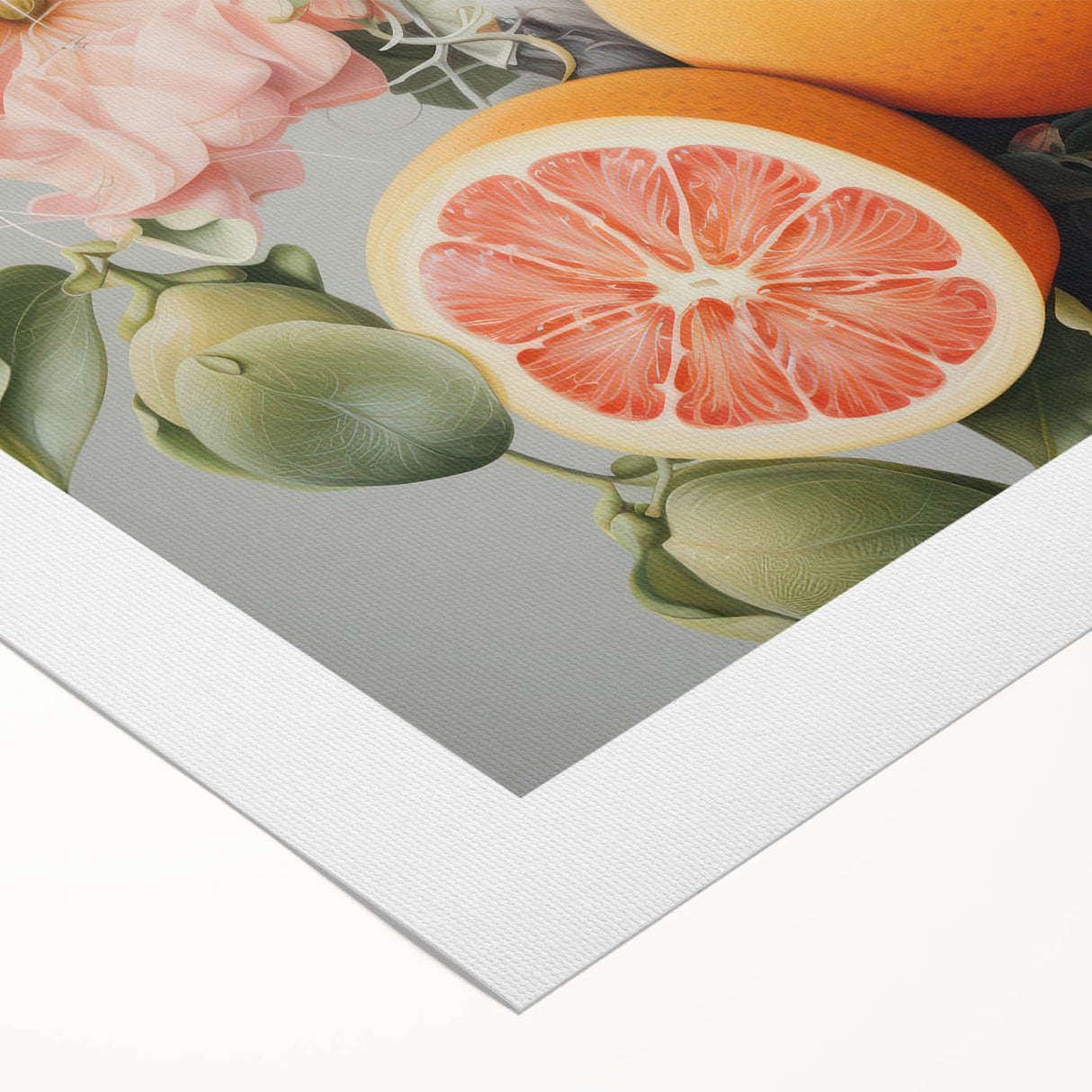 Electric Butterfly & Citrus Canvas – Vibrant Modern Art Print