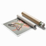 Electric Butterfly & Citrus Canvas – Vibrant Modern Art Print