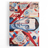 Abstract Electric Portrait Canvas – Dynamic Modern Art Print