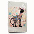 Abstract Electric Cat Canvas – Colorful Modern Art Print