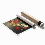 Electric Floral Still Life Canvas – Bold Modern Art Print