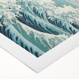 Electric Wave Wall Art - Dynamic Abstract Ocean Design for Modern Decor