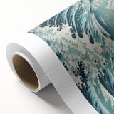 Electric Wave Wall Art - Dynamic Abstract Ocean Design for Modern Decor
