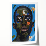 Electric Portrait Wall Art - Vibrant Modern Expressionist Face Decor