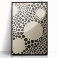 Modern Electric Geometric Art - Abstract Monochrome Circle Wall Decor
