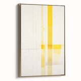 Modern Electric Abstract Lines - Minimalist Yellow Geometric Wall Decor