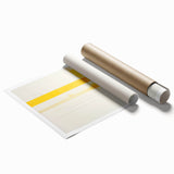 Modern Electric Abstract Lines - Minimalist Yellow Geometric Wall Decor