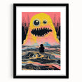 Vibrant Electric Monster Art - Bold Abstract Wall Decor for Kids