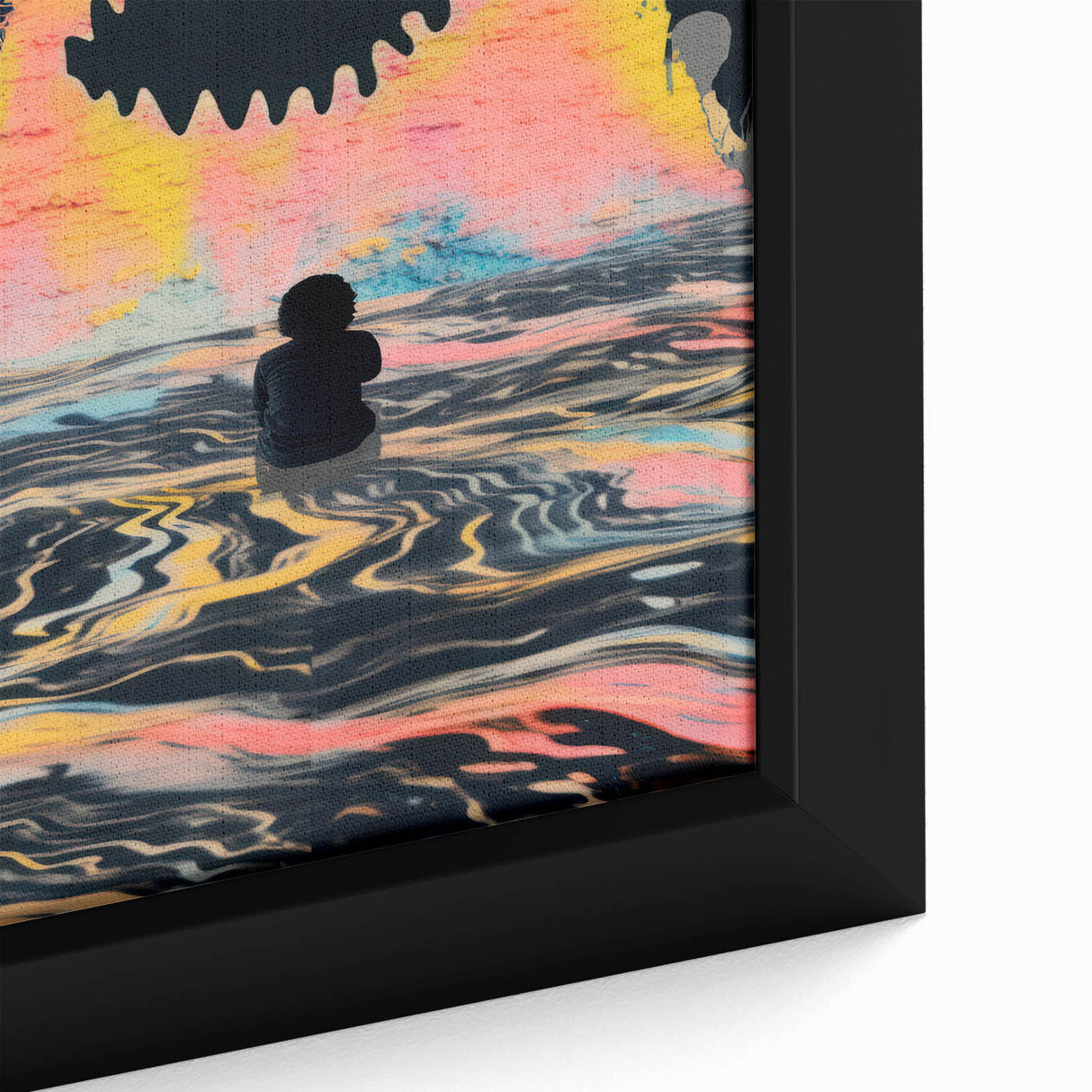 Vibrant Electric Monster Art - Bold Abstract Wall Decor for Kids