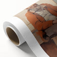 Expressive Electric Wall Art - Warm Portrait of Man in Orange Tones