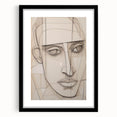 Geometric Electric Portrait - Abstract Minimalist Art for Modern Spaces
