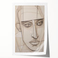 Geometric Electric Portrait - Abstract Minimalist Art for Modern Spaces