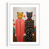 Playful Leopard Duo Art - Vibrant Animal Print Canvas for Modern Spaces