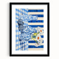 Classic Electric Art Canvas – Blue Floral Vase Electric Wall Decor