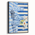 Classic Electric Art Canvas – Blue Floral Vase Electric Wall Decor