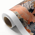 Surreal Electric Art Canvas – Vibrant Tiger & Foliage Wall Decor