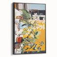 Vibrant Floral Electric Art Canvas – Energetic Abstract Wall Decor
