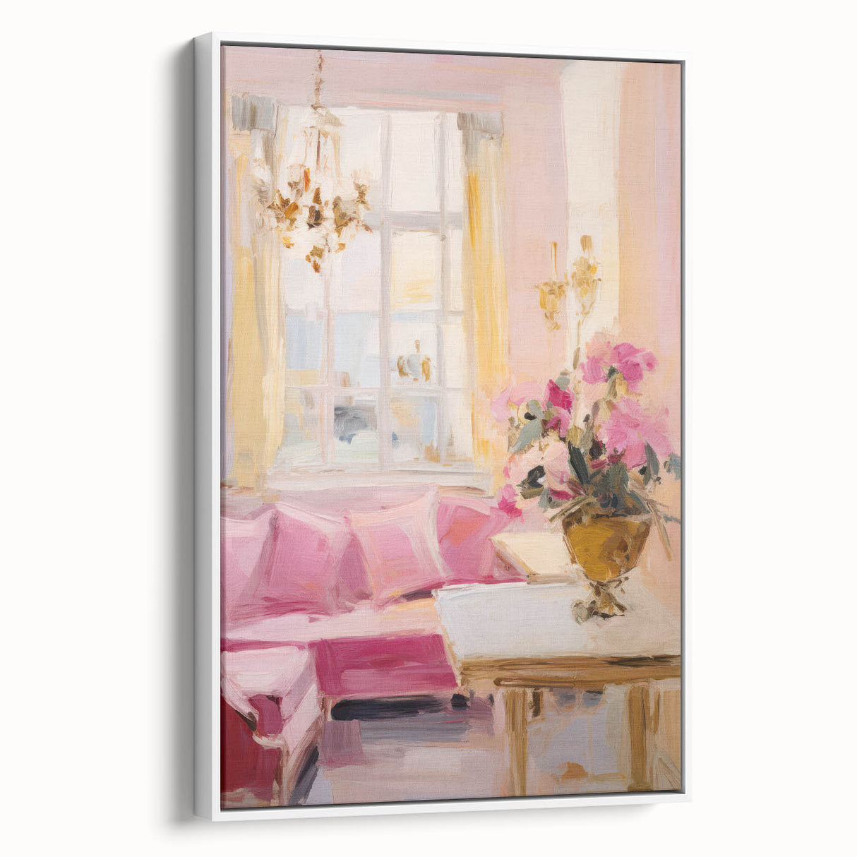 Elegant Pastel Interior Electric Art Canvas – Classic Room Decor